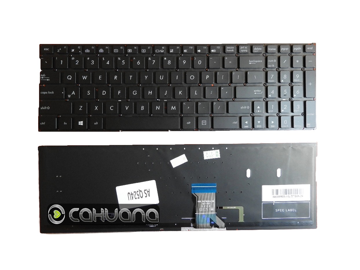 TECLADO PARA ASUS Q524U Q553U Q503U N543U INGLES ILUMINADO