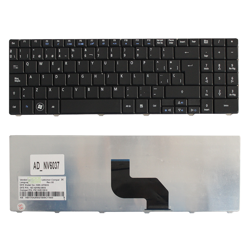 TECLADO PARA ADVANCE NV6037 NV6632 NV4077 NV4075 NV6056 ESP E-B C/N EXT FRANJA BLANCA