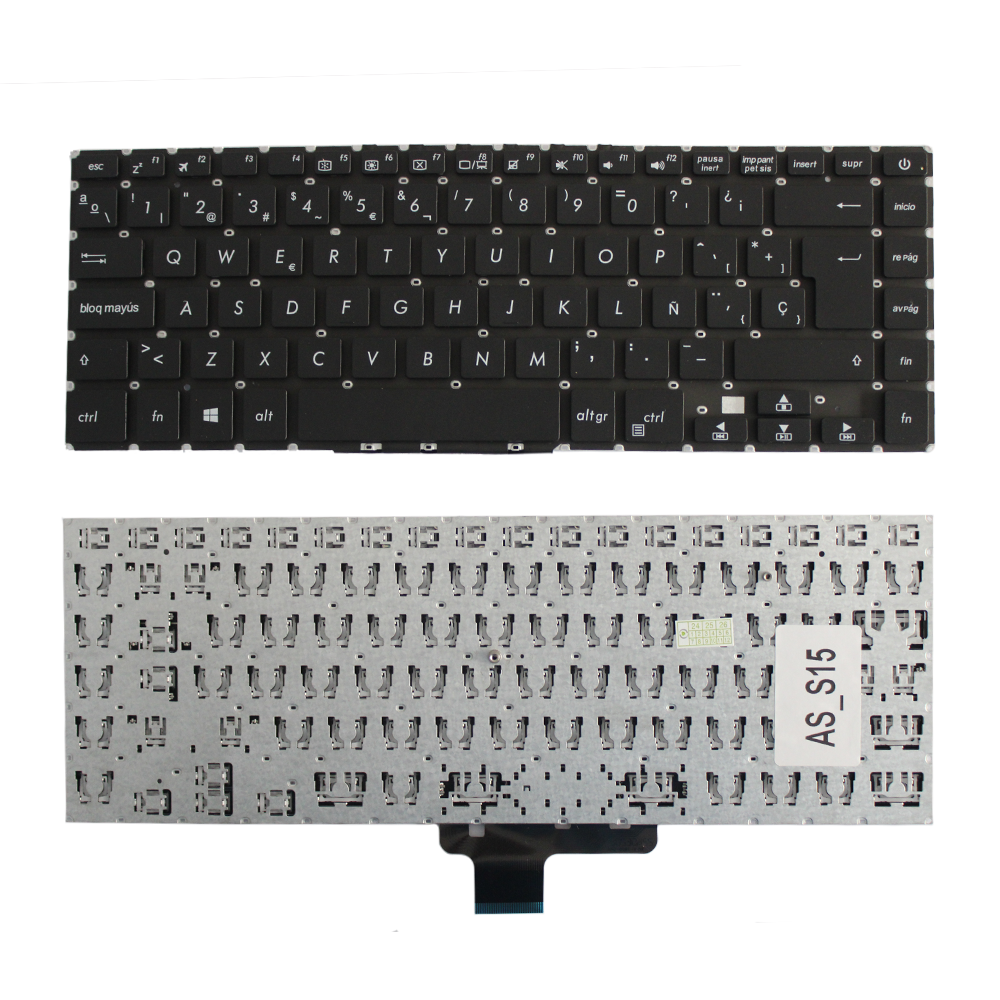 TECLADO PARA ASUS S15 S510 A510U F510U S510UN X510U F510U ESP CBE E-B S/N INT