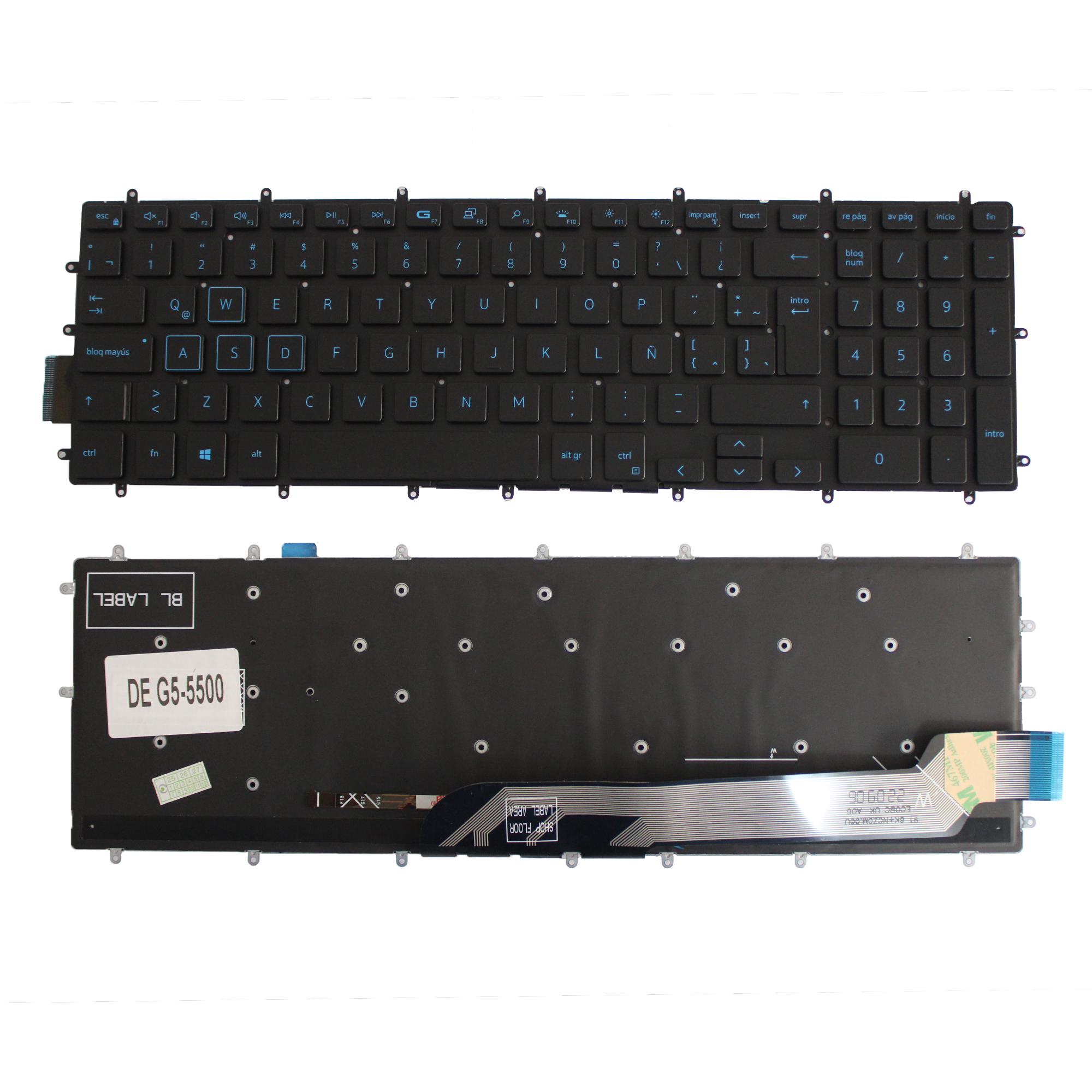TECLADO PARA DELL G3 15 G5-5500 G5-5570 G3-3578 E-B C/I C/N AZUL