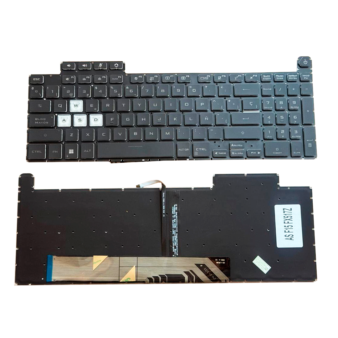 TECLADO PARA ASUS F15 FX517Z FA507 FZ507 FX517 ESP CBE?E-R?C/N?C/I?INT