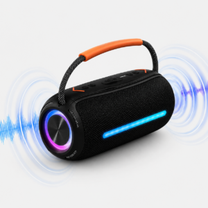 Parlante portátil X360 20w bluetooth con TWS, luces RGB