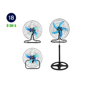 VENTILADOR 3 EN 1 ZAYTRONIC VE7116 - 18" (PARED-PISO-ESCRITORIO)