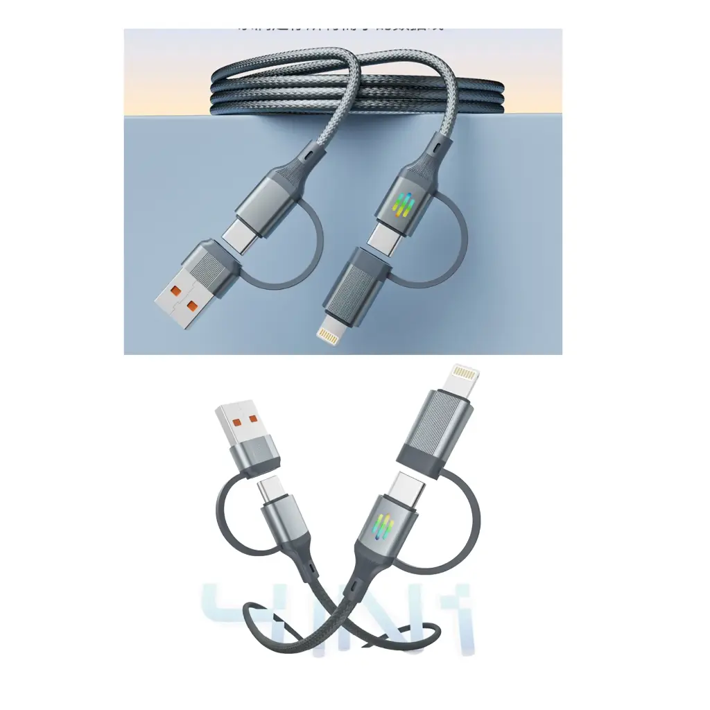 Cable de Datos y Carga X15 4 en 1 con Luz RGB - Imagen 3