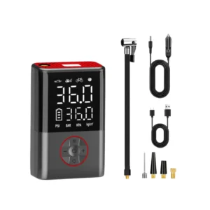 Inflador portátil 70W multifuncional para autos, bicicletas y pelotas deportivas con luz SOS y power bank